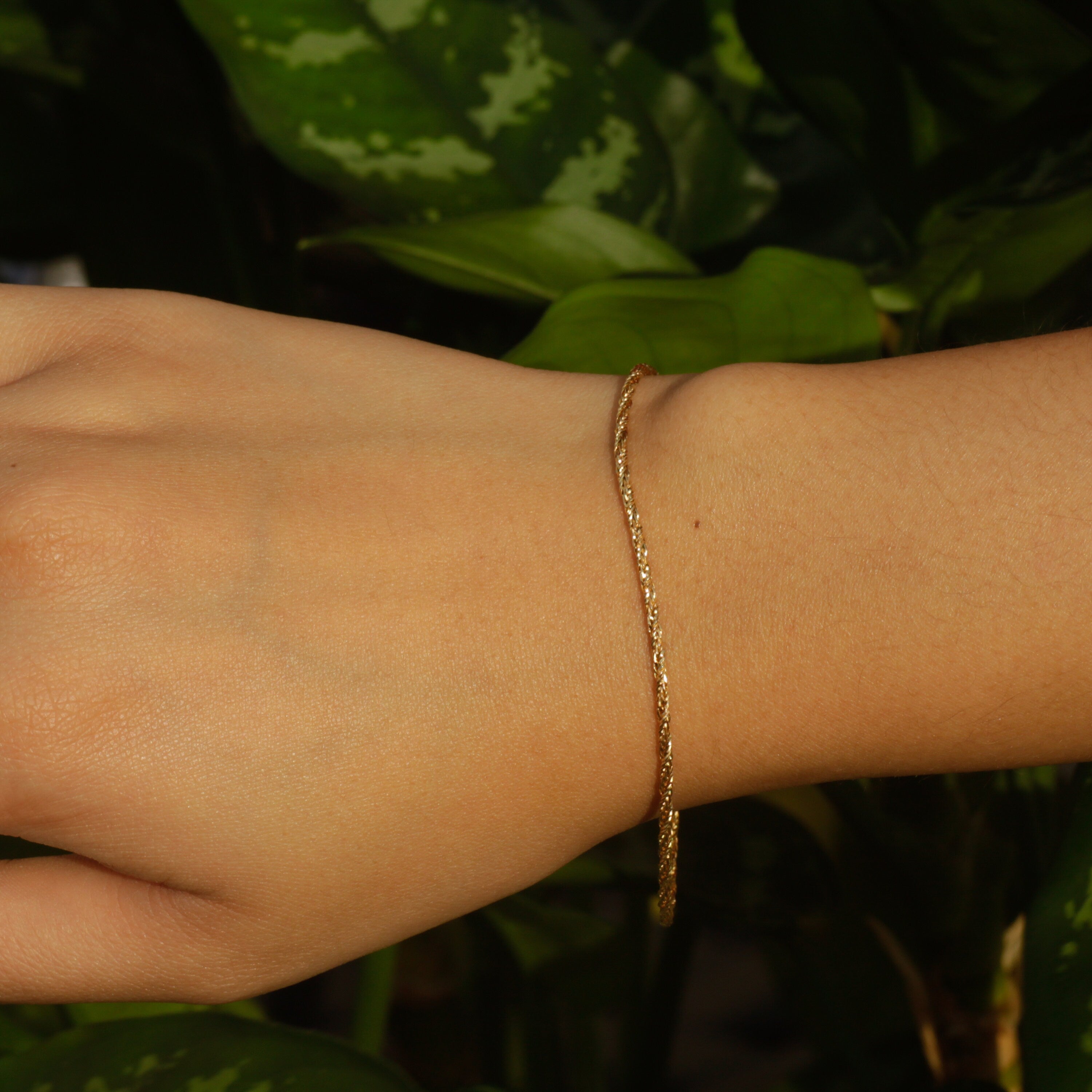 Vintage 14k Gold Twisted Chain Dainty Bracelet