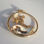 Vintage Palm Tree + Canoe Island Pendant 14k
