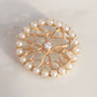 Vintage Diamond and Seed Pearl Avon Brooch 14k Gold