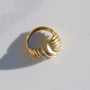 Vintage Chunky Twisted Ripple Ring 14k Sz 3.75