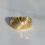 Vintage Chunky Twisted Ripple Ring 14k Sz 3.75