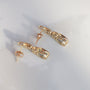 Vintage Aquamarine Panther Link Earrings