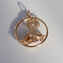 Vintage Palm Tree + Canoe Island Pendant 14k