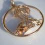 Vintage Palm Tree + Canoe Island Pendant 14k
