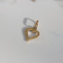 Vintage Open Heart Charm 14k