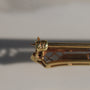 Antique Art Nouveau Diamond and Sapphire Bar Brooch Platinum + 14k Gold