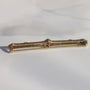 Antique Art Nouveau Diamond and Sapphire Bar Brooch Platinum + 14k Gold