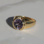 Vintage Lab Color-Changing Sapphire Ring 14k Gold Sz 6