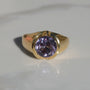 Vintage Lab Color-Changing Sapphire Ring 14k Gold Sz 6