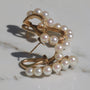 Vintage Statement Pearl Jacket Earrings 18k Gold