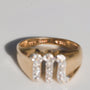 Vintage M Signet Ring 10k Gold Sz 4