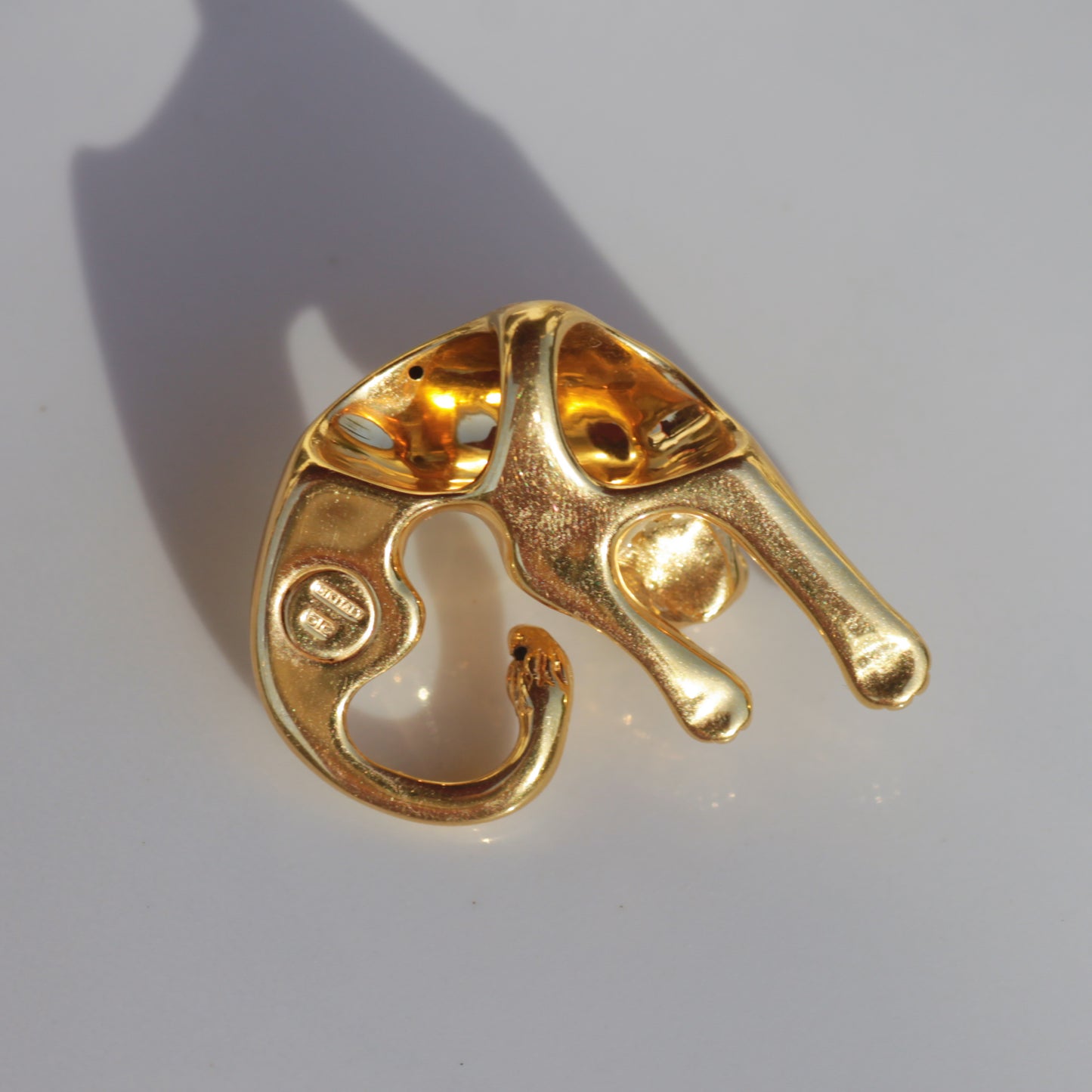 Vintage Lion Slider Pendant 14k