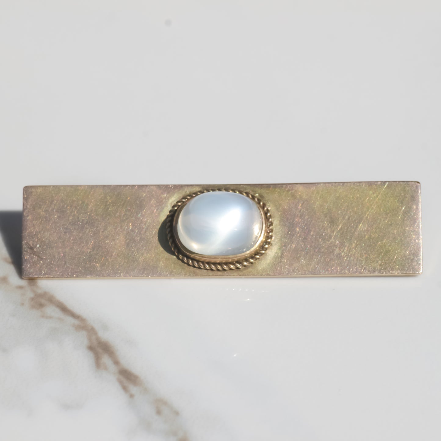 Antique Moonstone Brooch 10k Gold