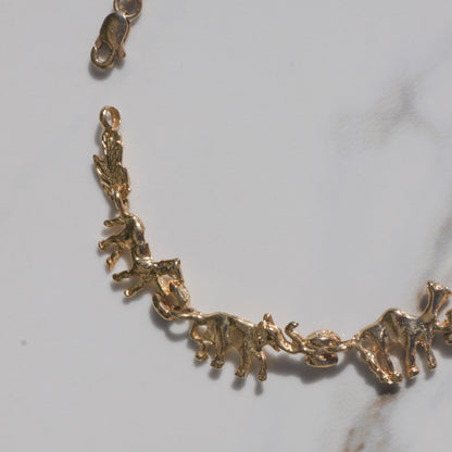 Vintage Noah's Ark Bracelet 10k Gold