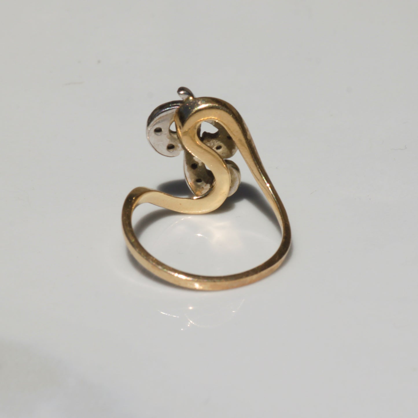 Vintage P Diamond Initial Ring 14k Gold Sz 6