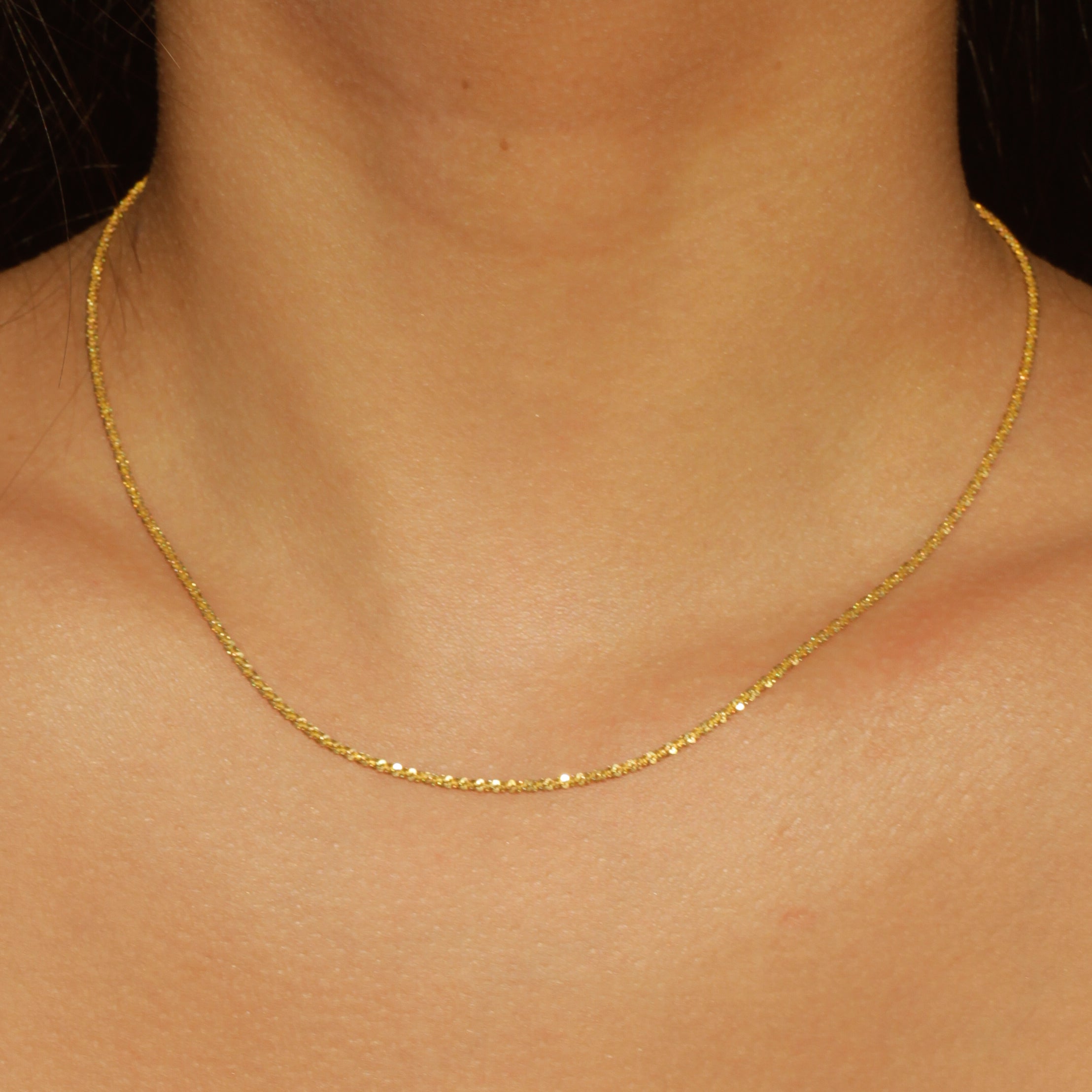 Vintage Popcorn Chain 16" 14k Gold