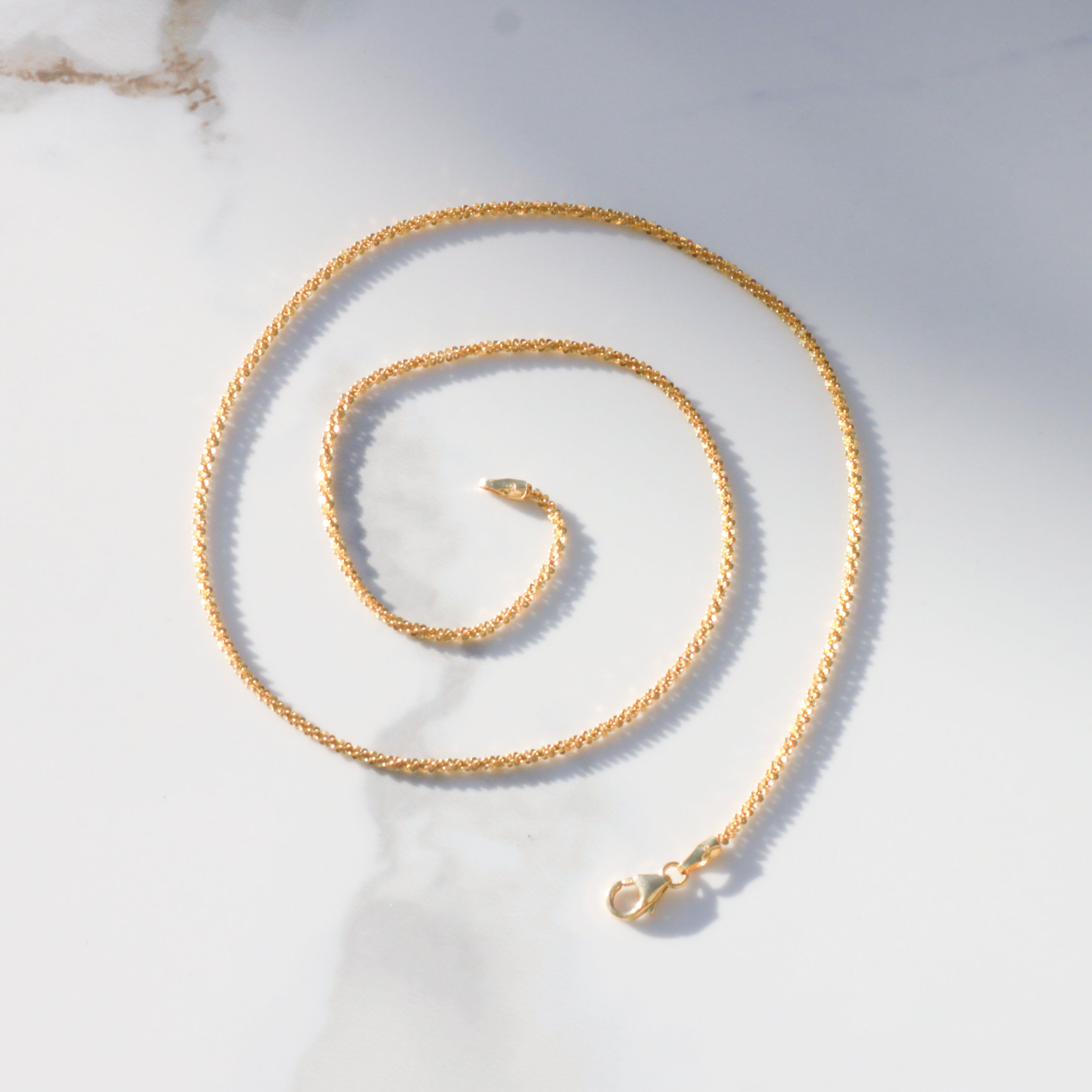 Vintage Popcorn Chain 16" 14k Gold
