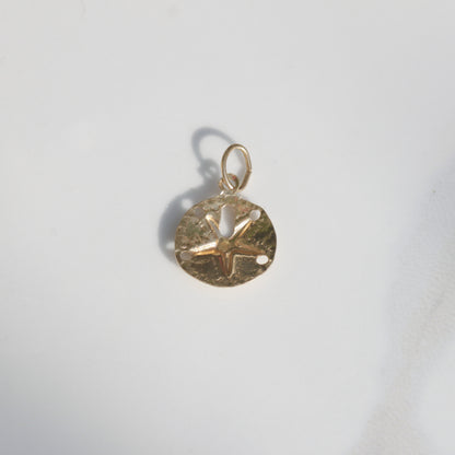 Vintage Sand Dollar Charm 14k