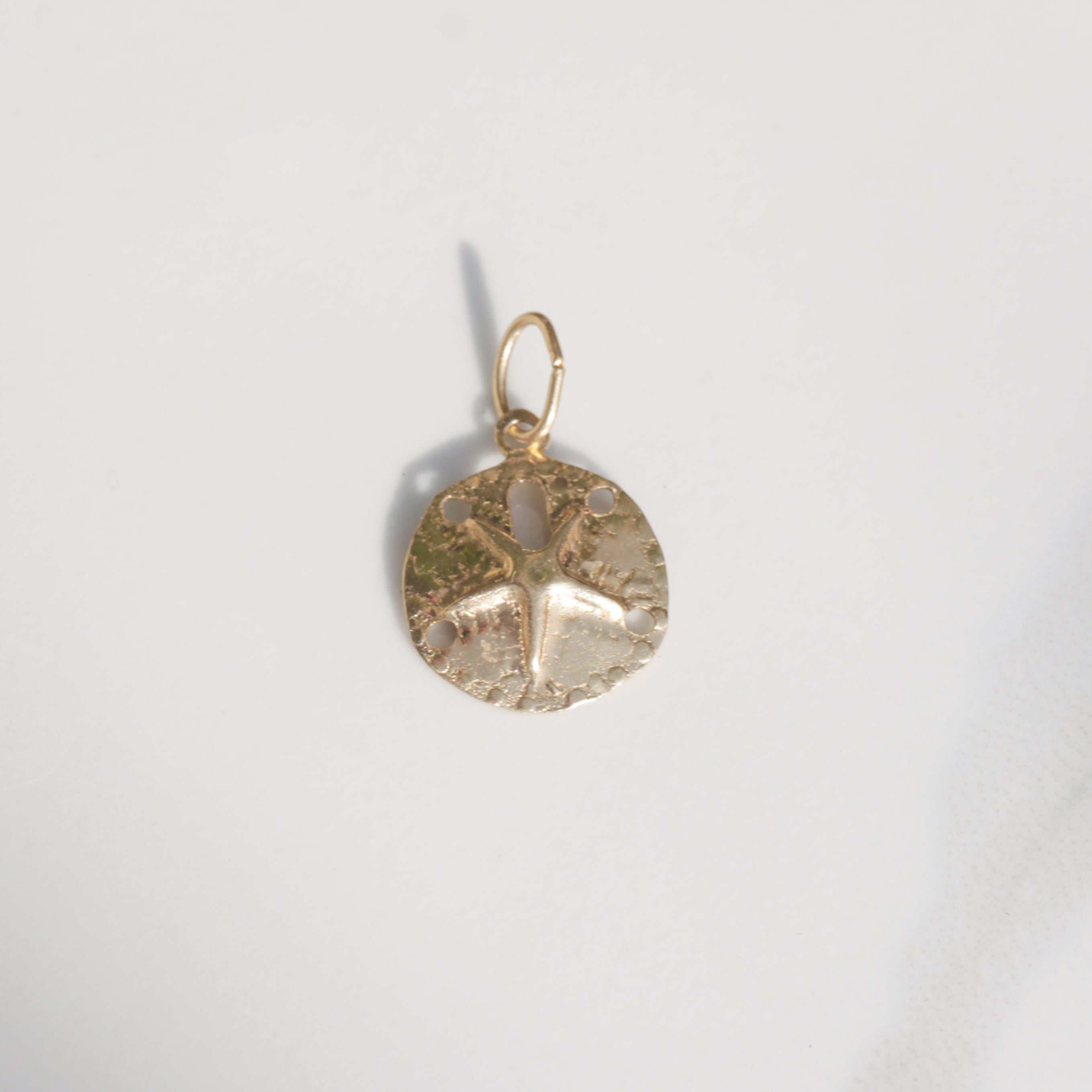 Vintage Sand Dollar Charm 14k