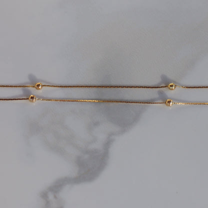 Vintage Satellite Chain 16" 14k Gold