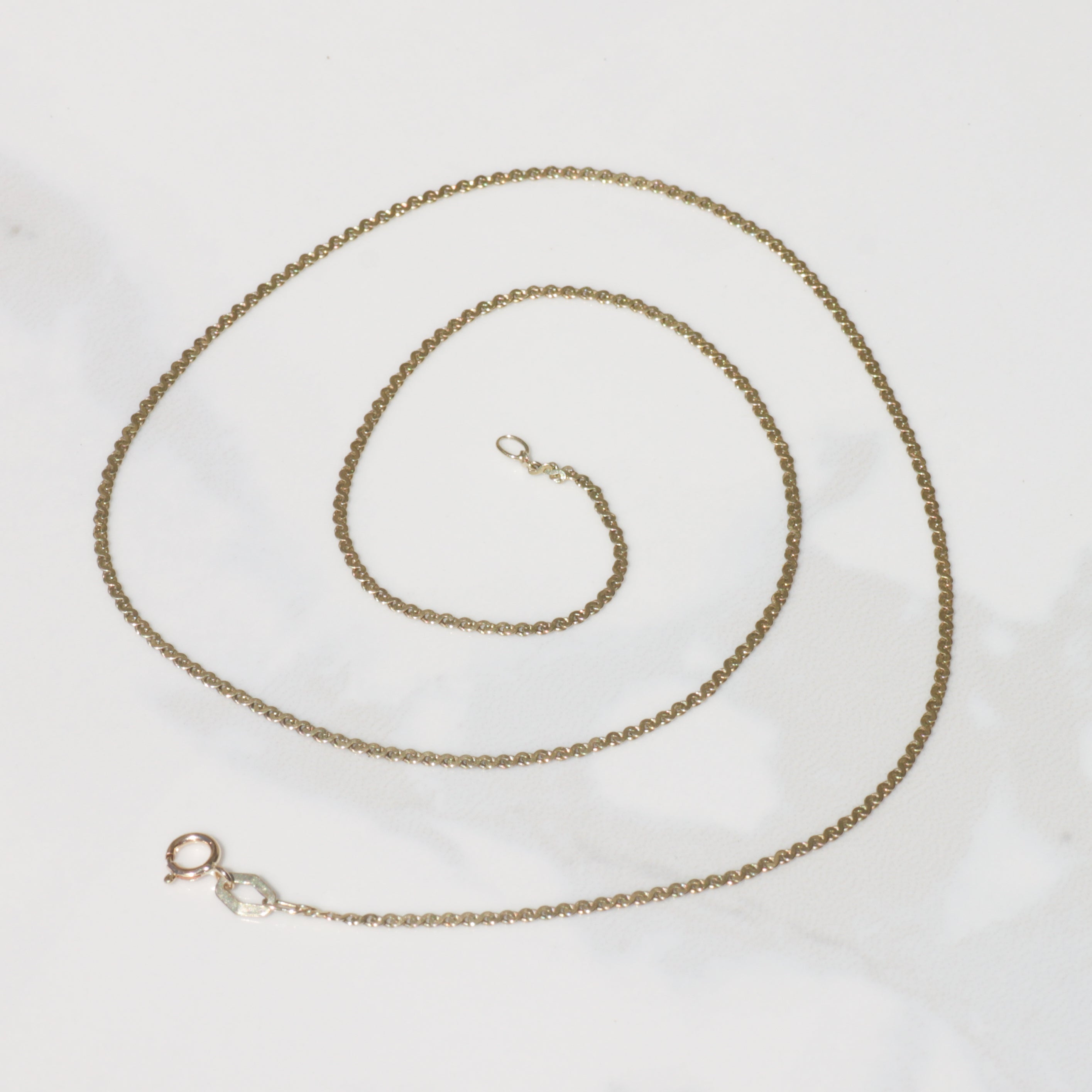 Vintage 14k Dainty Serpentine Chain 16.5"