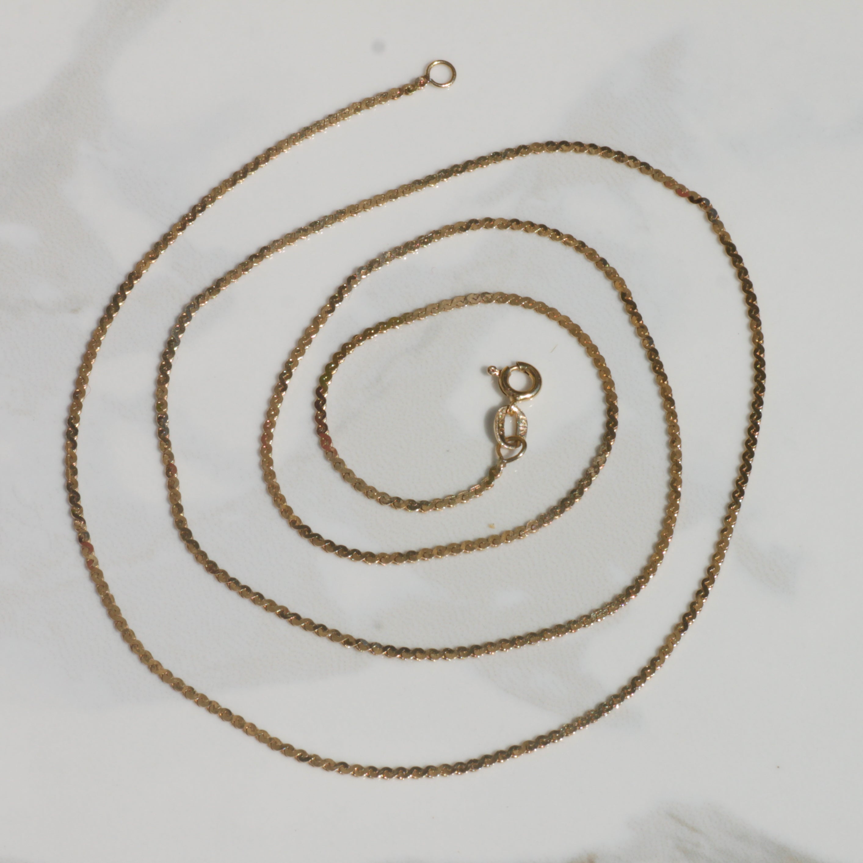 Vintage 14k Serpentine Chain 24"