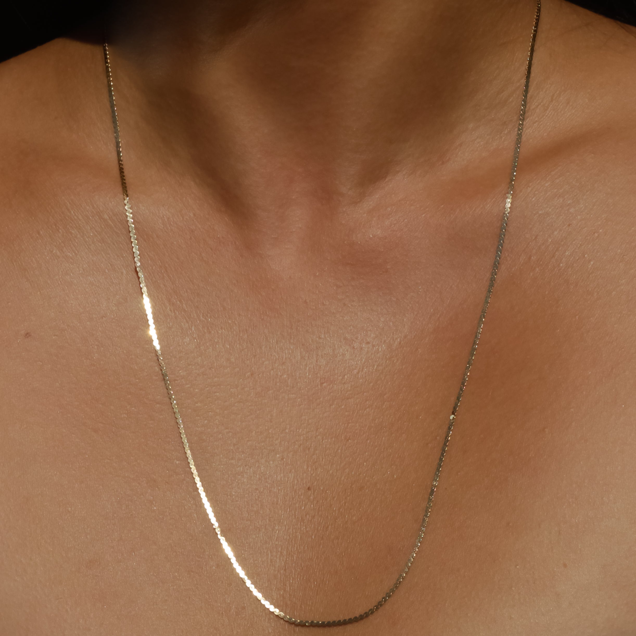 Vintage 14k Serpentine Chain 24"