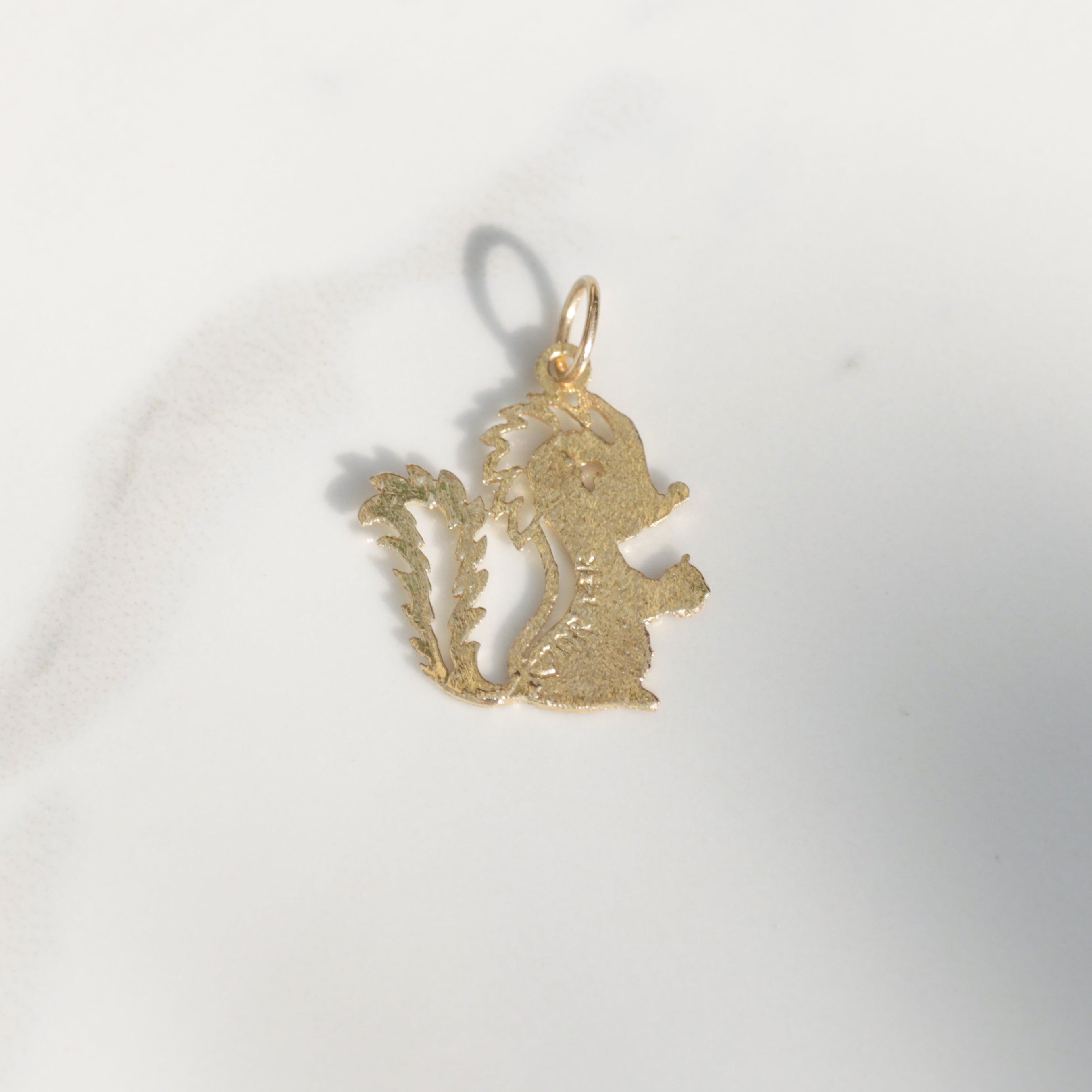Vintage Squirrel Charm 14k