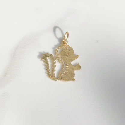 Vintage Squirrel Charm 14k