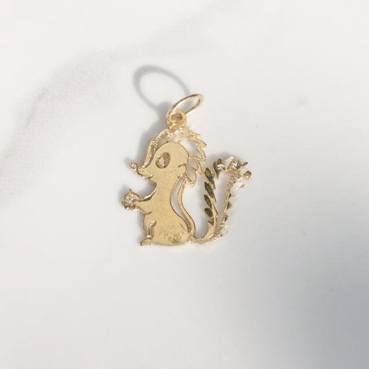 Vintage Squirrel Charm 14k